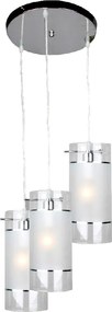 Φωτιστικό Οροφής Τρίφωτο Aca Mane FW50673 Chrome/Sandblast