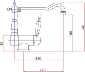 Bugnatese Oxford 7596 Chrome - Μπαταρία Κουζίνας Παραθύρου