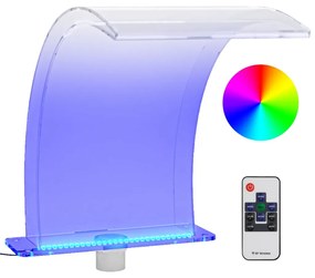 vidaXL Σιντριβάνι Πισίνας με RGB LED & Σετ Βυσμάτων 50 εκ. Ακρυλικό