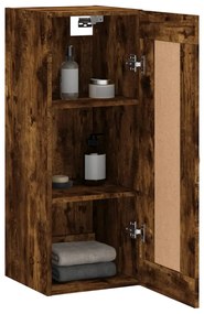 vidaXL Ντουλάπι Τοίχου Καπνιστή Δρυς 34,5 x 34 x 90 εκ. Επεξεργ. Ξύλο