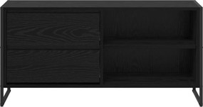 vidaXL Ντουλάπι TV Μαύρη Οξυά 100 x 36 x 49,5 εκ Επεξεργασμένο ξύλο