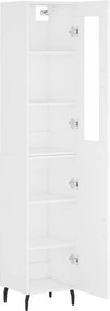 vidaXL Ντουλάπι Λευκό 34,5 x 34 x 180 εκ. από Επεξεργασμένο Ξύλο