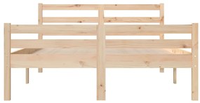 vidaXL Πλαίσιο Κρεβατιού 150 x 200 εκ. Μασίφ Ξύλο King Size