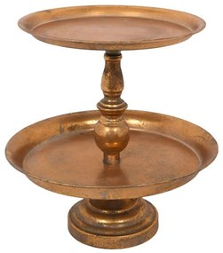 Διακοσμητική Εταζέρα 373-92-017 35x32x31cm Gold Metal