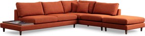 Corner Sofa New Tulip With Pouf - Orange Orange
