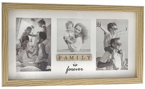 Κορνίζα Τριπλή Family Is Forever 77308 21x37cm Natural Ξύλο