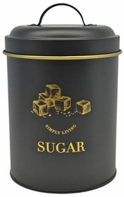 Βάζο Με Διακόσμηση Sugar Μαύρο/Χρυσό Μέταλλο 11.5x11.5x17cm ANKOR