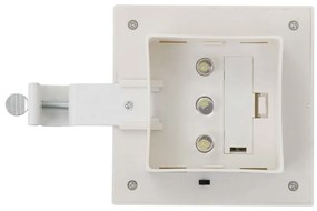 vidaXL Φωτιστικά Εξωτ. Χώρου Ηλιακά 12 τεμ. LED Τετράγωνα Λευκά 12 εκ.