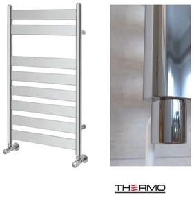 Thermo LARGO Θερμαινόμενη πετσετοκρεμάστρα από Mild Steel με ηλεκτρική λειτουργία, 80x50cm Chrome