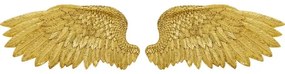 Διακοσμητικό Τοίχου Angel Wings Χρυσό Σετ 2 Τεμάχια 203x11,5x85,7 εκ. - Χρυσό