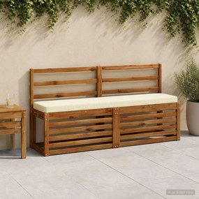 vidaXL Μαξιλάρια Πάγκου 2 Τεμαχίων VUGHT 2 pcs 100% Πολυεστέρας Κρεμ