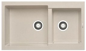 Pyramis Alazia 1 3/4B Ένθετος Νεροχύτης από Συνθετικό Γρανίτη Μ86xΠ50cm Beige (C079811911)