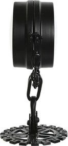 Bordklokke Home ESPRIT Μαύρο Ασημί