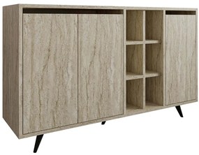 Μπουφές Seria 811MDD4153 140x40x86cm Travertine Beige Μοριοσανίδα, Μελαμίνη