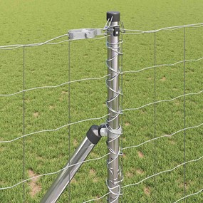 vidaXL Ευρωπαϊκή Στήριξη Φράχτη 25 x 1 m Γαλβανισμένος Χάλυβας Ασημί