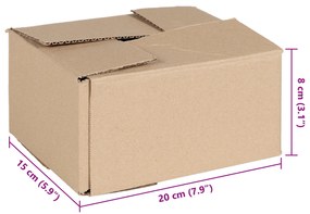 vidaXL Πτυσσόμενο Κουτί 50 τεμ. 20x15x10 εκ. Χαρτόνι