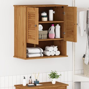vidaXL Κρεμαστό Ντουλάπι Μπάνιου Μέλι καφέ 67.5 x 34 x 71.5 εκ