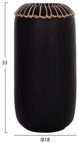ΕΠΙΤΡΑΠΕΖΙΟ ΔΙΑΚΟΣΜΗΤΙΚΟ ΒΑΖΟ LENNOX HM4675.01S TΕΡΑΚΟΤΑ ΣΕ ΜΑΥΡΟ--Φ18x33Υεκ. (1 Τεμμάχια)