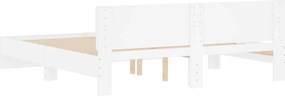 vidaXL Πλαίσιο Κρεβατιού με Κεφαλάρι Λευκό 200 x 200 εκ.