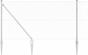 vidaXL Στύλος Περιφράξεων Ασημί 10 x 1 μ (πλέγμα 13 mm) Ατσάλι