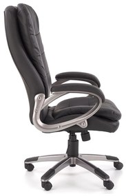 Καρέκλα γραφείου Houston 1002, Μαύρο, 114x66x72cm, 19 kg, Με μπράτσα, Με ρόδες, Μηχανισμός καρέκλας: Κλίση | Epipla1.gr