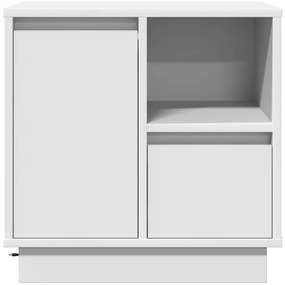 vidaXL Κομοδίνο με συρτάρι Λευκό 50 x 34.5 x 50 εκ. Επεξεργασμένο ξύλο
