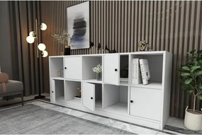 Stewehome Κονσόλα με ράφι και ντουλάπι Λευκό 160x40x72 cm