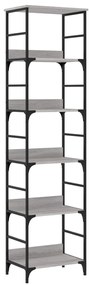vidaXL Βιβλιοθήκη Γκρι Sonoma 50x33x188,5 εκ. Επεξεργασμένο Ξύλο