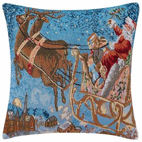 Χριστουγεννιάτικη Μαξιλαροθήκη (45x45) Silk Fashion W351-036