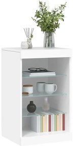 vidaXL Μπουφές με Φώτα LED Λευκός 41 x 37 x 67 εκ.