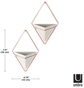 Σετ 2 κεραμικά διακοσμητικά τοίχου Umbra Trigg 470753-633