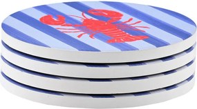 Σουβέρ (Σετ 4τμχ) Estia Nautical Lobster 07-39301