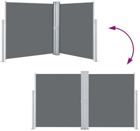 vidaXL Σκίαστρο Πλαϊνό Συρόμενο Ανθρακί 140 x 600 εκ.