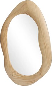 Καθρέπτης οβάλ Enola pakoworld mdf σε φυσική απόχρωση 54x2.5x80εκ