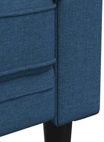 vidaXL Καναπές Τριθέσιος Chesterfield Μπλε Υφασμάτινος