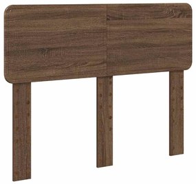 vidaXL Κεφαλάρι με κεφαλάρι Καφέ δρυς 135 cm Επεξεργασμένο ξύλο