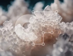 Intra Συλλεκτικό Ξύλινο Παζλ Plywood 4mm - Συστάδα λευκών κρυστάλλων σε φυσικό περιβάλλον Σε Ξύλινο Κουτί - Διαστάσεις: 10x10 cm – 25 κομμάτια