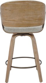 Σκαμπό Bar ArteLibre MIRALIS Μπεζ/Φυσικό 52x52x93cm