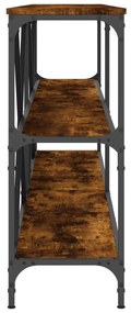 vidaXL Τραπέζι Κονσόλα Καπνιστή Δρυς 200x30x75 εκ. Επεξ. Ξύλο/Σίδηρος