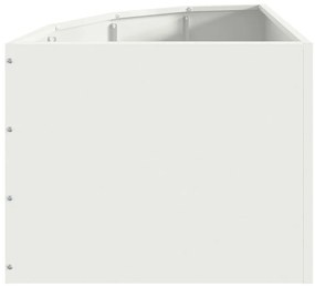 vidaXL Γωνιακό Ροδόδεντρο Λευκό 45 x 45 x 35 cm Ατσάλι