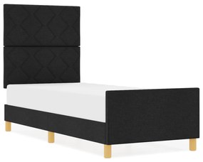 vidaXL ΒίδαXL Κρεβάτι Μαύρο 80x200 εκ Ύφασμα