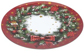 Χριστουγεννιάτικη Πιατέλα Στεφάνι 07.183352 Φ33cm Multi