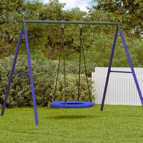 vidaXL Κούνια φωλιά Μπλε 100 x 100 x 180 εκ