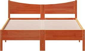 vidaXL Σκελετός Κρεβ. Χωρίς Στρώμα Καφέ Κεριού 120x200 εκ Μασίφ Πεύκο