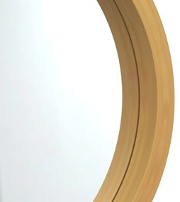 Καθρέφτης Τοίχου με Λουρί Χρυσός Ø 45 εκ. - Χρυσό