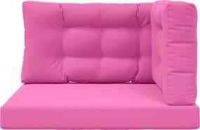 vidaXL Μαξιλάρι Καναπέ Εξωτερικού Χώρου 3 pcs Ροζ Πολυεστέρας