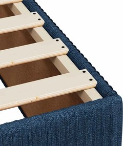 vidaXL Πλαίσιο κρεβατιού χωρίς στρώμα μπλε 120x200cm ύφασμα