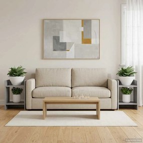 vidaXL Βάση φυτών 2 τεμ. Γκρι Sonoma 30 x 30 x 40 cm