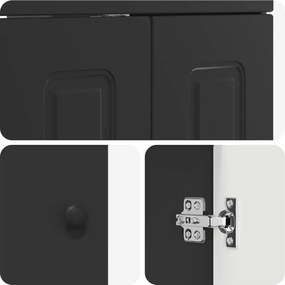 vidaXL Ντουλάπι Κάτω από τον Νιπτήρα Μαύρη Δρυς 56 x 37,5 x 81 εκ