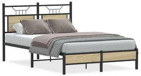 vidaXL Πλαίσιο Κρεβατιού Χωρ. Στρώμα Sonoma Δρυς 120x200εκ. Επ. Ξύλο